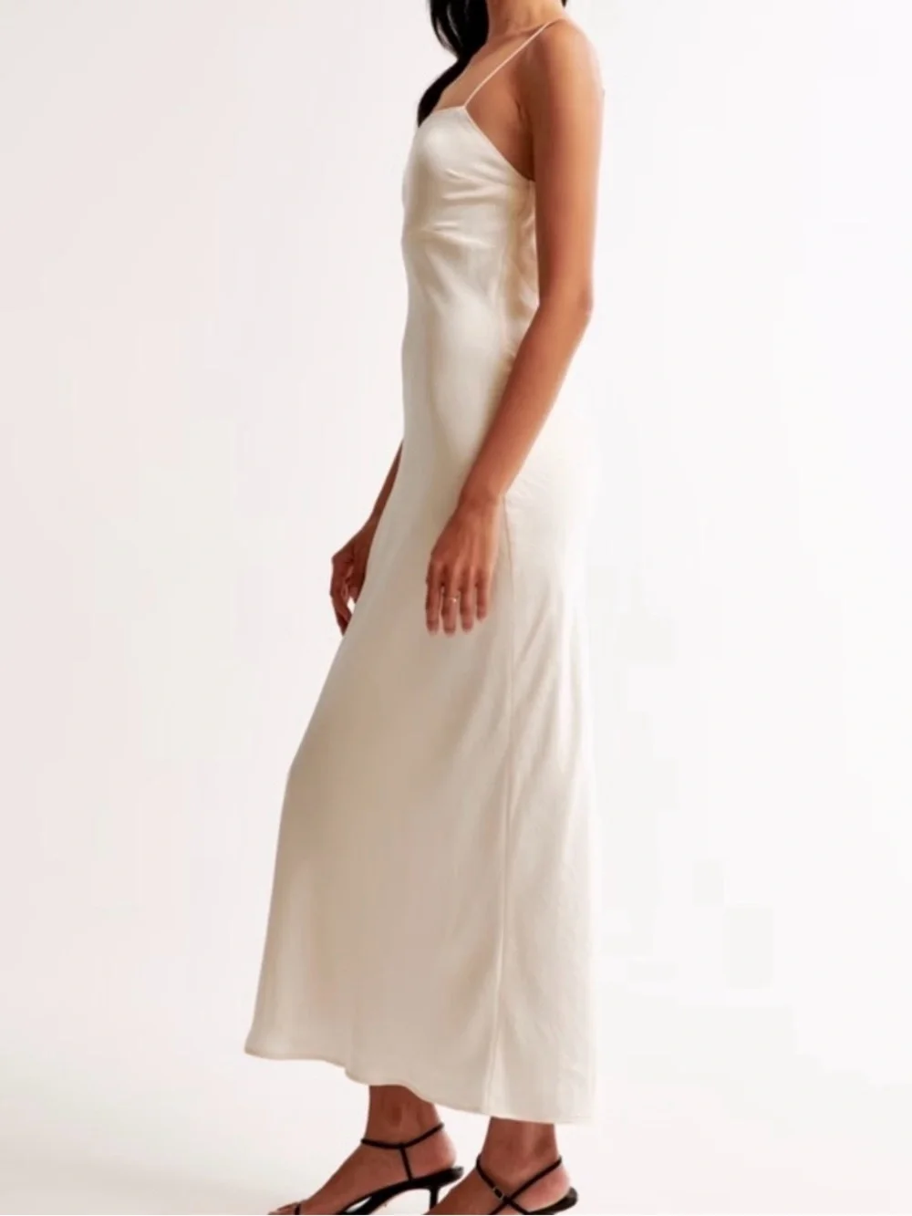 The A&F Julia Slip Cowl Back Bow Maxi Dress